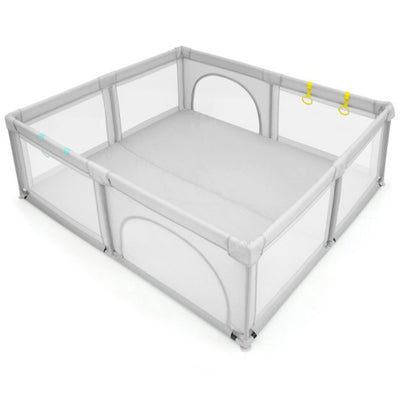 Wooden Baby Walker and Large Infant Playpen Bundle