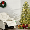 6.5FT Pre-Lit Christmas Tree & Beige Kids Recliner Chair Set  Cozy Holiday Bundle