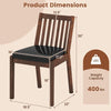 PU Leather Upholstered Dining Chair with Padded Seat Set of 4-Espresso - Espresso