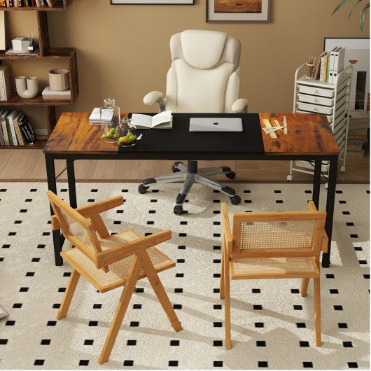 All-in-One Home Office Furniture Bundle – Ergonomic Chair  Spacious Desk  Multi-Drawer Cart  Bookshelf & Accent Chairs