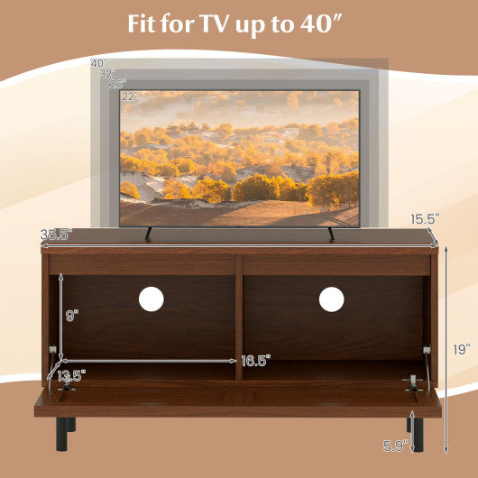 Mid Century Fluted TV Stand for 40