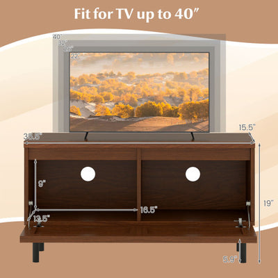 Mid Century Fluted TV Stand for 40