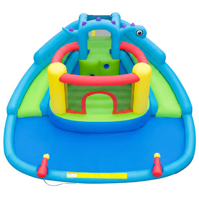 Dinosaur-themed Kids Inflatable Bounce House with 860W Air Blower