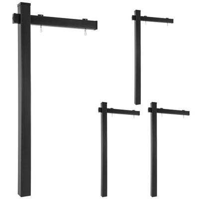 Set of 4 6 Feet Vinyl UPVC Real Estate Realtor Yard Sign Post-Black