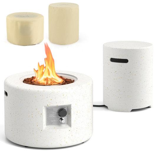 40 000 BTU Fire Pit Table Set with Hideaway Tank Holder
