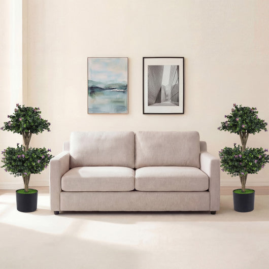 Set of 2 Faux Bush Plant with 41 Blossoms for Home