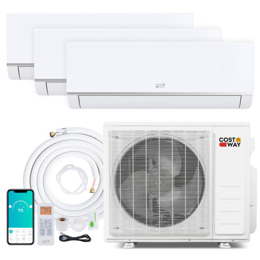 Blast Pro 28000 BTU 3 Zone 20 SEER2 Mini Split AC with Heat Pump-9K + 9K + 12K