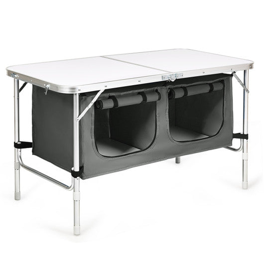 4-in-1 Family Camping Gear Set: Wagon Camping Table Cooler and Camping Tent