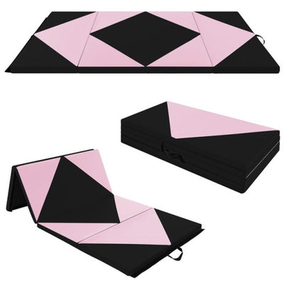Folding Gymnastics Mat and Portable Floor Balance Beam Set
