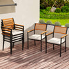 Stackable Patio Dining Chairs Set of 6 with Cushions