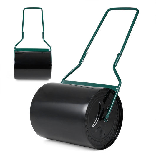 Lawn Roller 16 Gallon Water/Sand Filled Garden Drum Roller with Leak-proof Inlet
