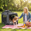 Collapsible Soft Dog Crate Travel Crate with Mesh Windows and 3 Doors-M