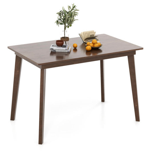 48 Inch Dining Table Set for 4 with Rattan Chairs  Mid Century Kitchen Table and Chairs Set for Dining Room