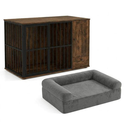 Dog Crate Furniture & Cooling Gel Dog Bed for Small and Medium Dogs