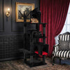 70 Inch Gothic Cat Tree for Indoor Cats with Castle and House