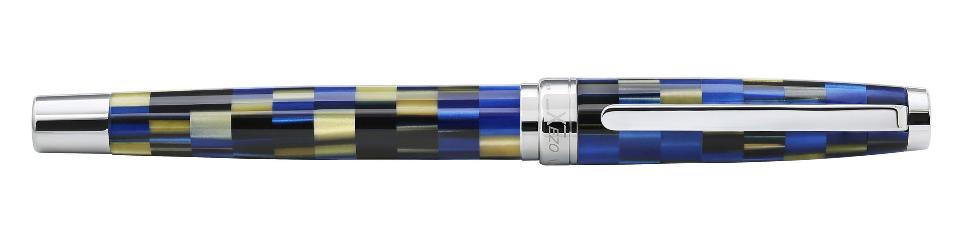 Urbanite Acrylic & Brass Fountain Pen (Fine Nib) - Modern Blue