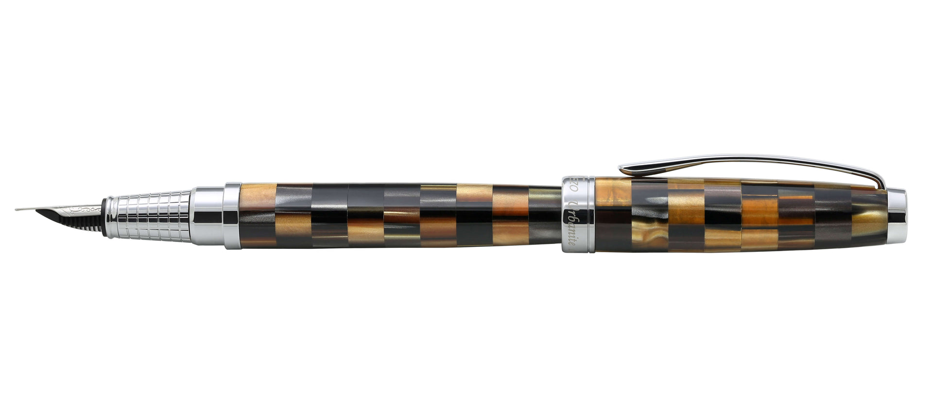 Urbanite Acrylic & Brass Fountain Pen (Fine Nib) - Woody Brown
