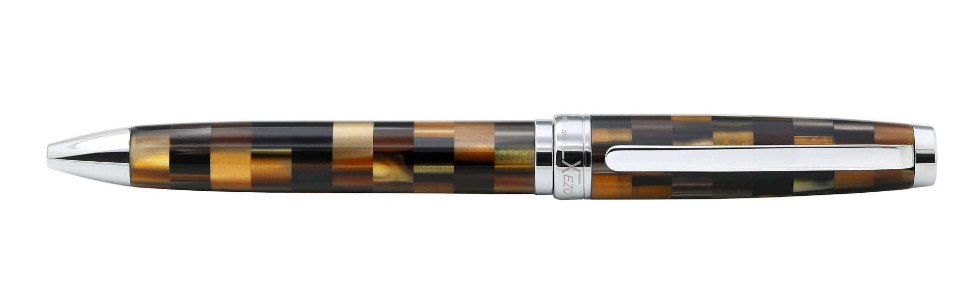 Urbanite I Acrylic & Brass Ballpoint Pen - Woody Brown