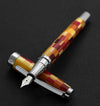 Urbanite Acrylic & Brass Fountain Pen (Medium Nib) - Retro Red