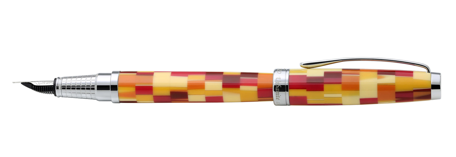 Urbanite Acrylic & Brass Fountain Pen (Medium Nib) - Retro Red