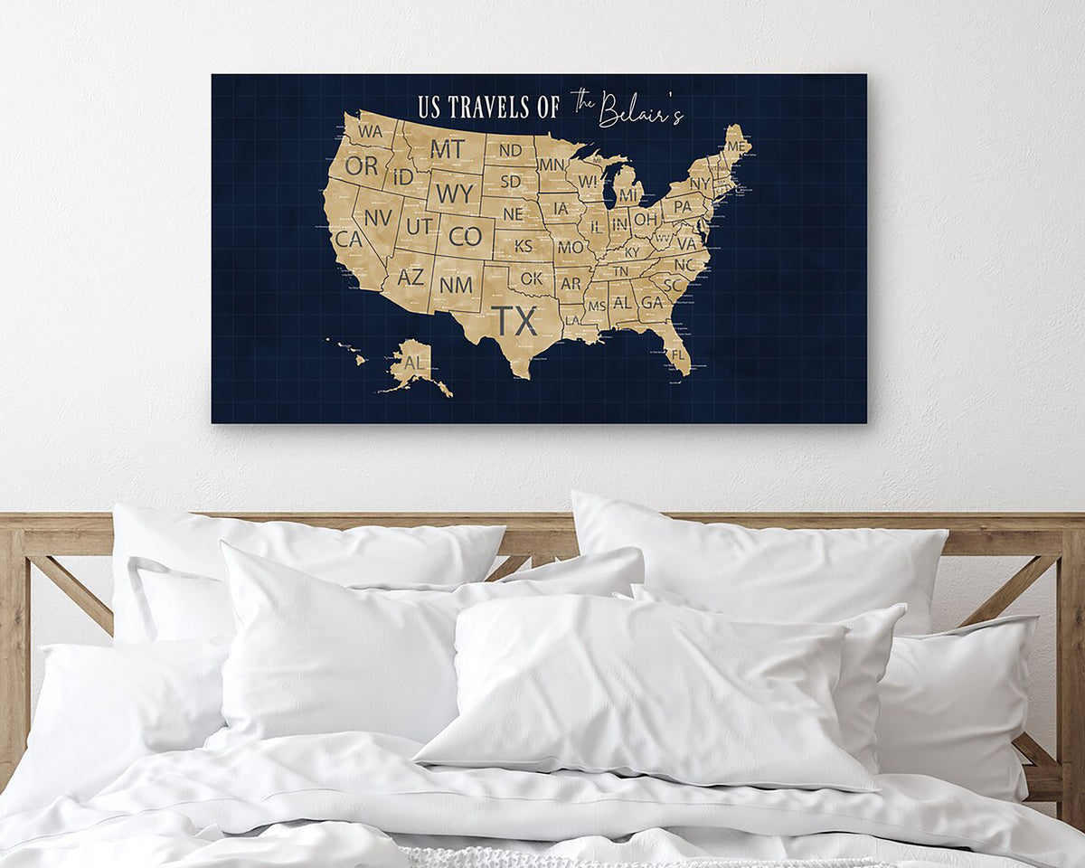 USA Push Pin Travel Map