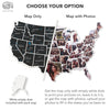USA Photo Map Midnight - Small (24"x 16") / No Photos