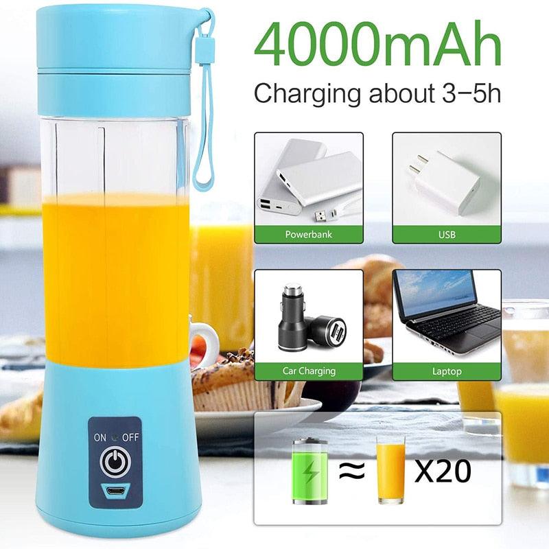 USB Electric Juicer Mini Portable Blender Electric Usb Juice Maker Juicer Bottle Blender Grinder Mixer Rechargeable Juicer Bottle Fruit Mixers Fruit Extractors Multifunction Juice Maker Machine Blender Smoothies