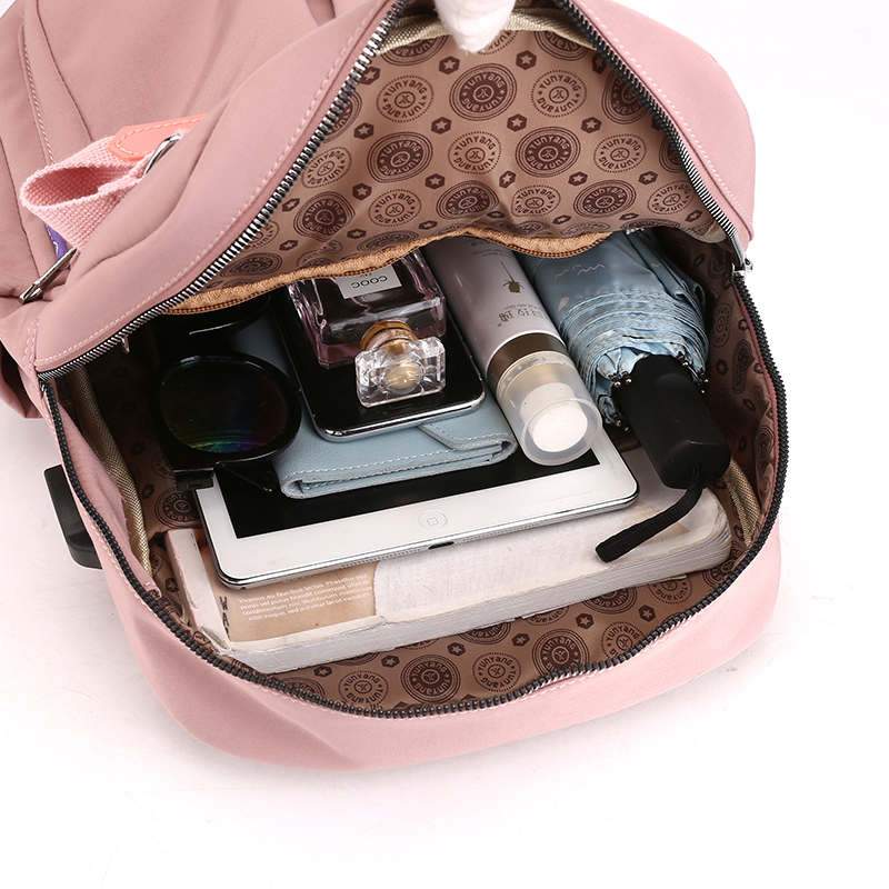 USB Charging Anti-Theft Backpack Water Resistant Laptop Travel Bag 36cm