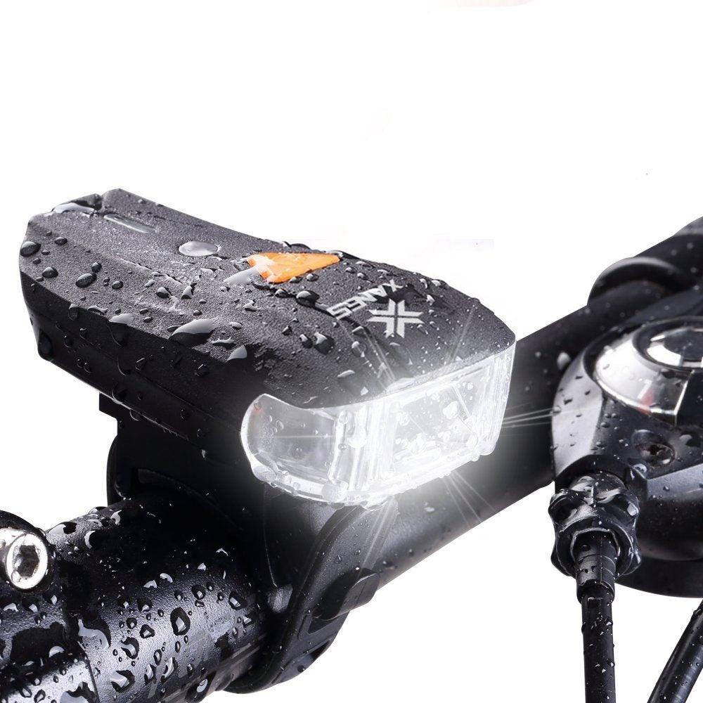 USB Rechargeable Headlight USB Flashlight Bike Bicycle 2LEDs 5modes Smart Sensor Super Bright Bike Light Front And Back Night Riding Spot lamp Electric Car Front Torch For Adults Kids Men Women