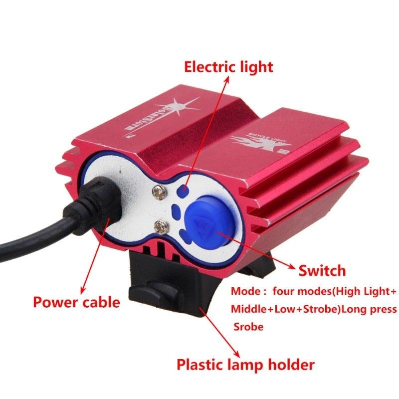 USB Waterproof Bike Light LED Front Bicycle Headlight Dual Lamps Super Bright LED Cycling Bike Light Front Headlight 4 Modes Bikelight Headlamp Rechargeable USB Led Lamp 8000LM