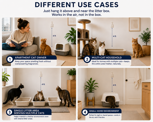 MoodifyPet Cat Litter Box Odor Neutralizer — 6 Pack (Whole-Home)