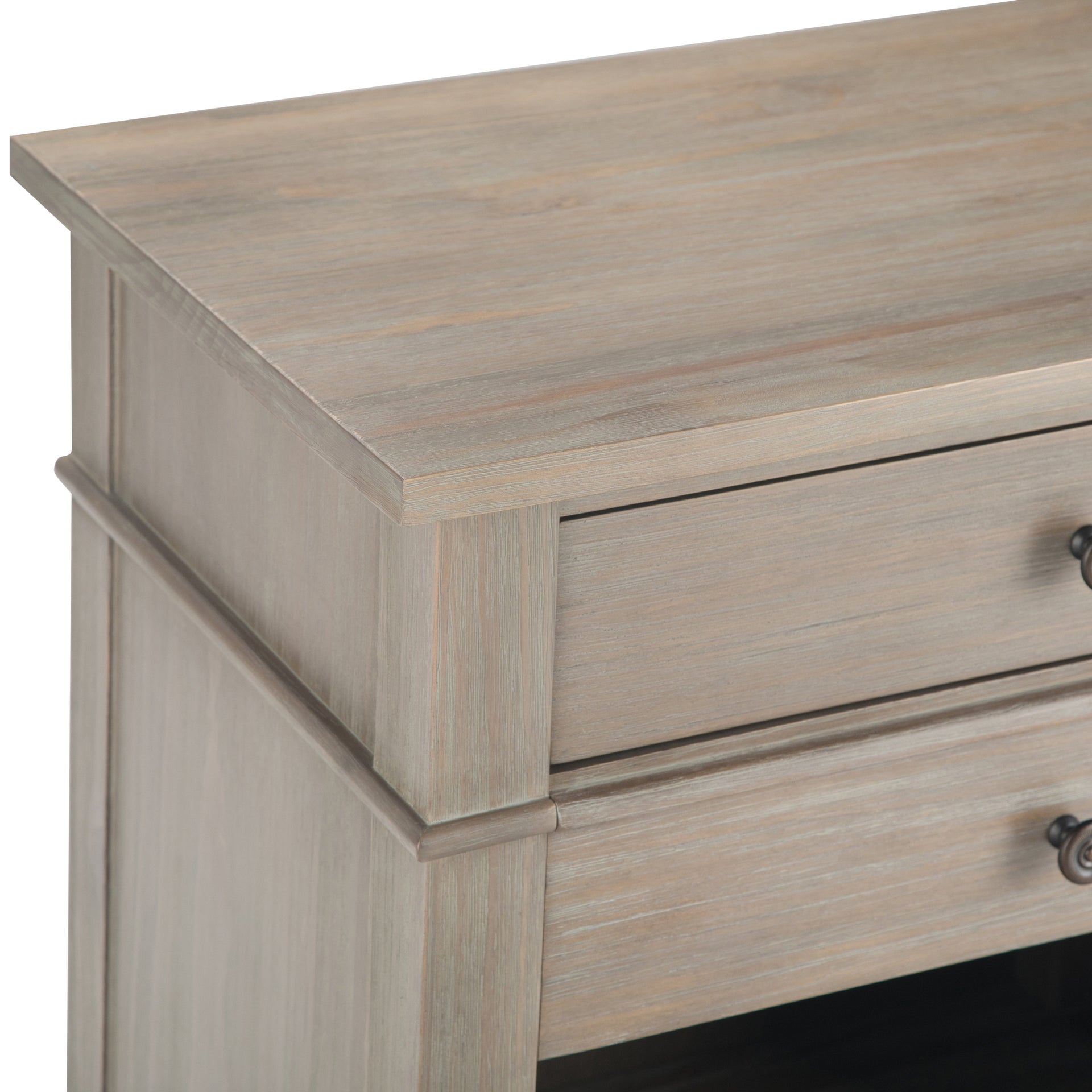 Carlton 24 Inch Wide Solid Wood Bedside Table in Distressed