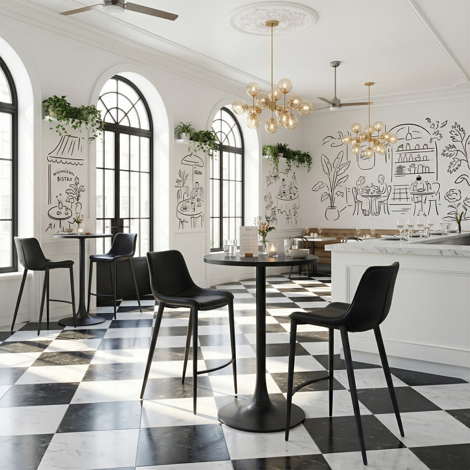 Magnus Barstool (Set of 2) Black