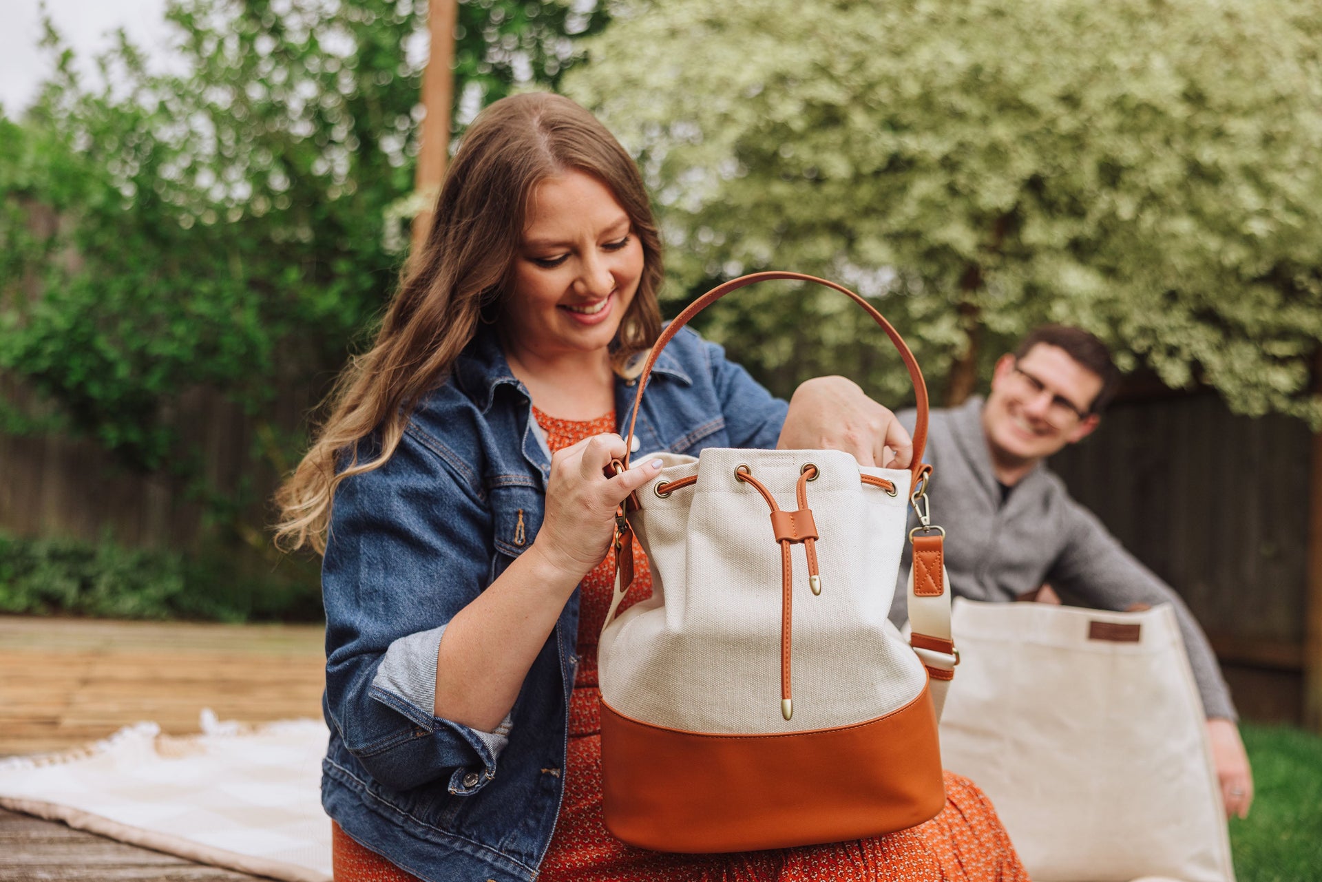 Sirolo Canvas & Leatherette Tote Picnic Time Family of Brands