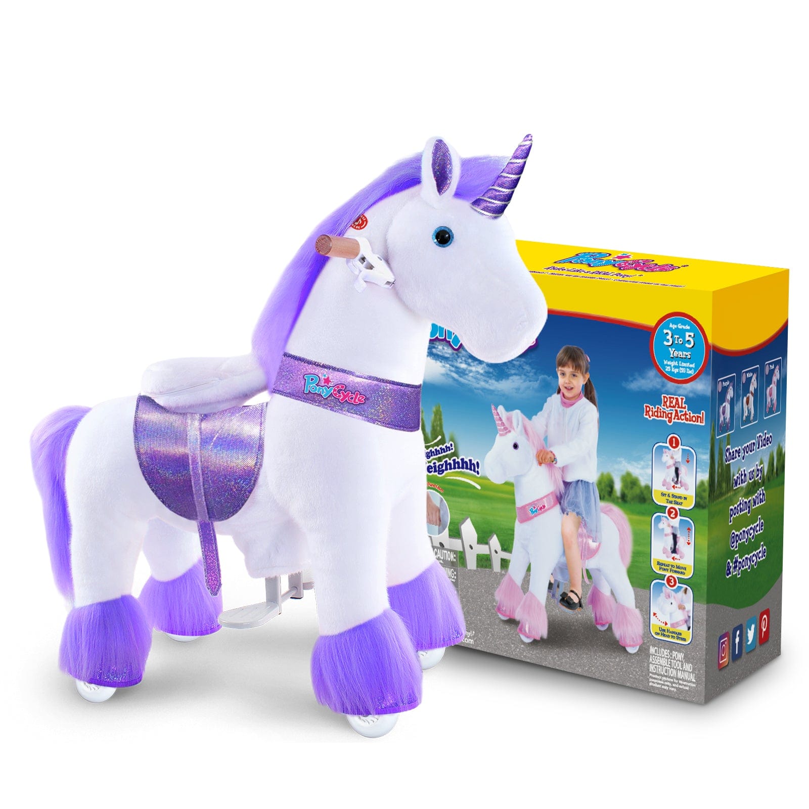 Model U® Unicorn Ride-On Toy Age 3–4 – Purple
