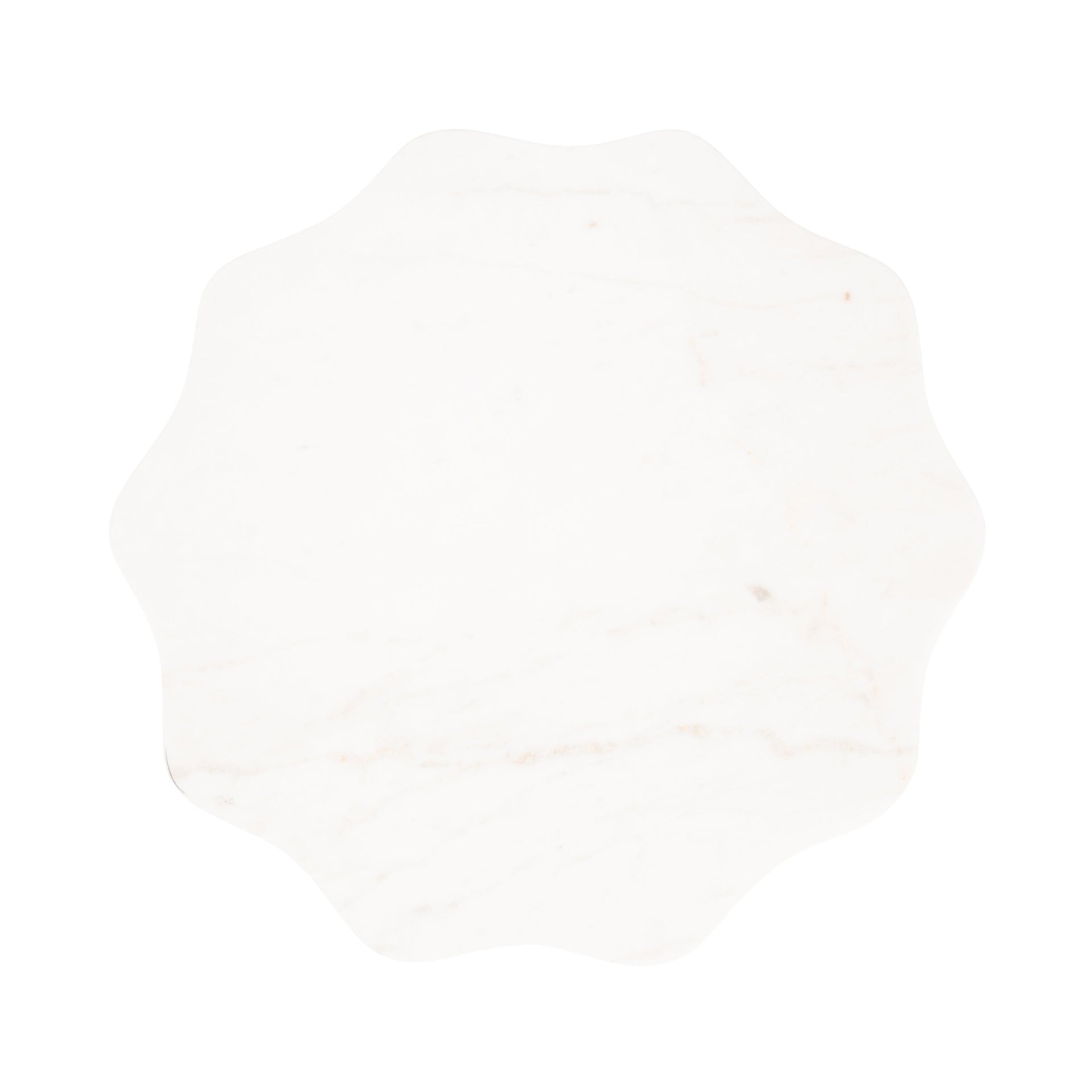 Sanzo Scalloped Marble and Metal Table