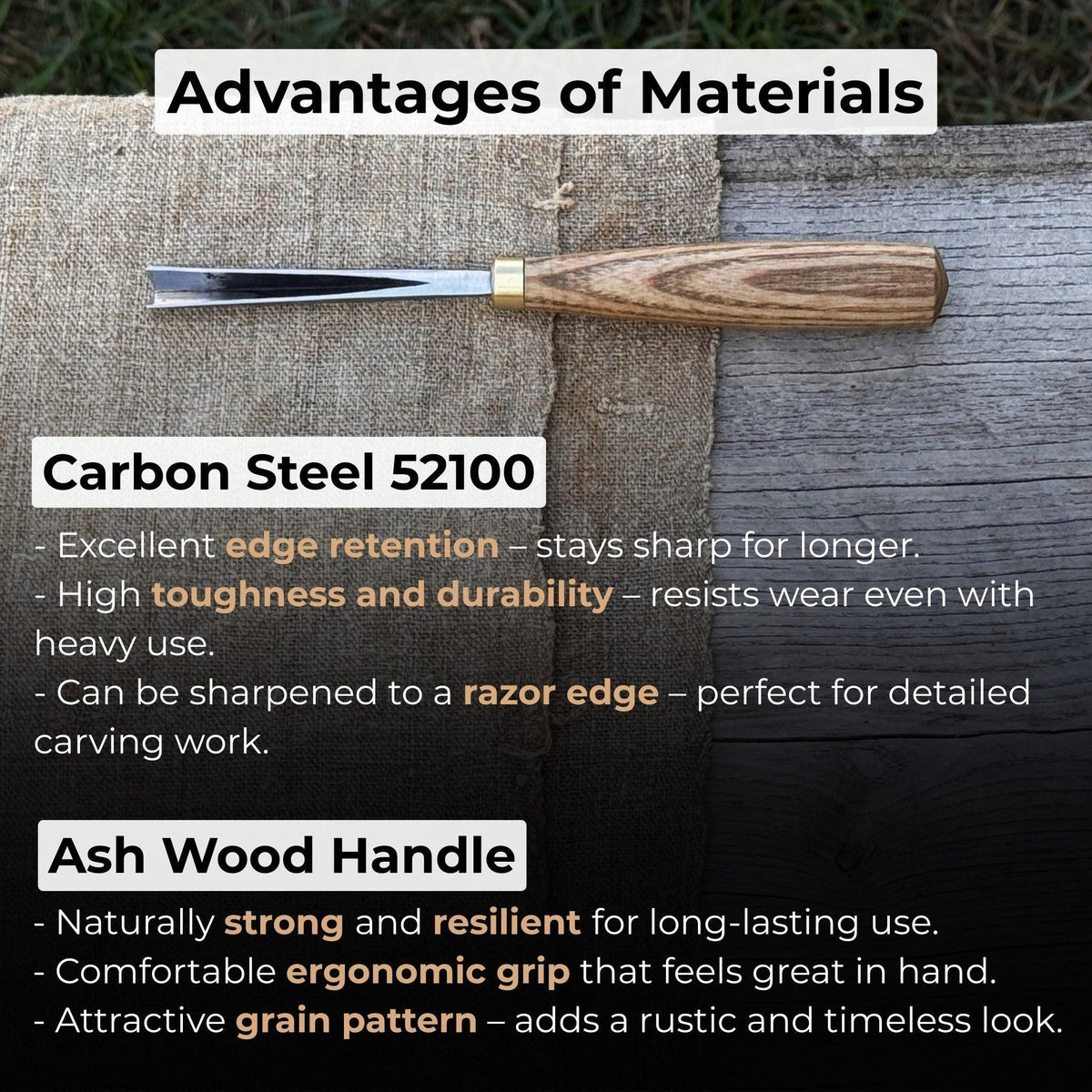 V-Parting Chisel 60 Degree, Blade 8 mm (0.31 inches)
