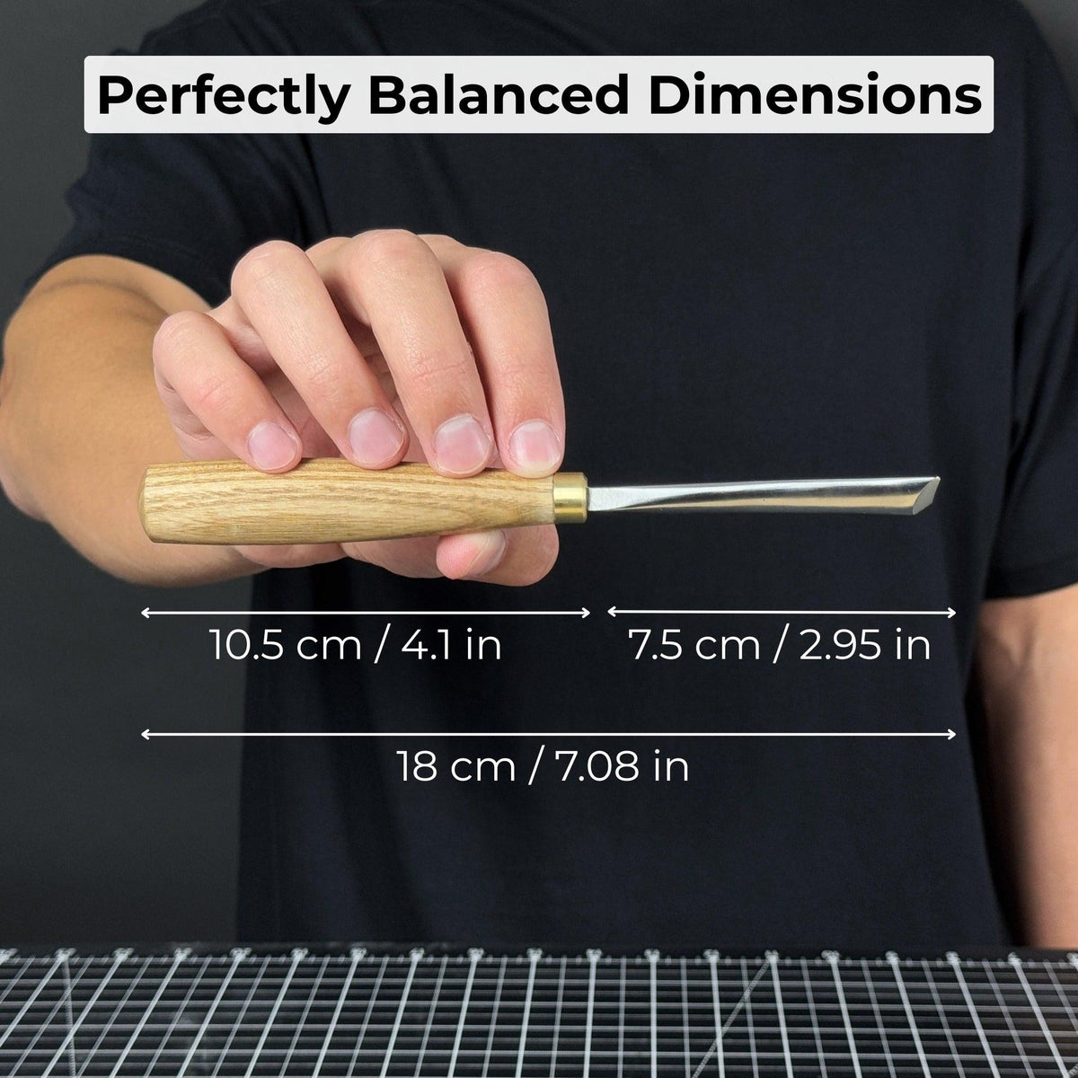 V-Parting Chisel 60 Degree, Blade 8 mm (0.31 inches)