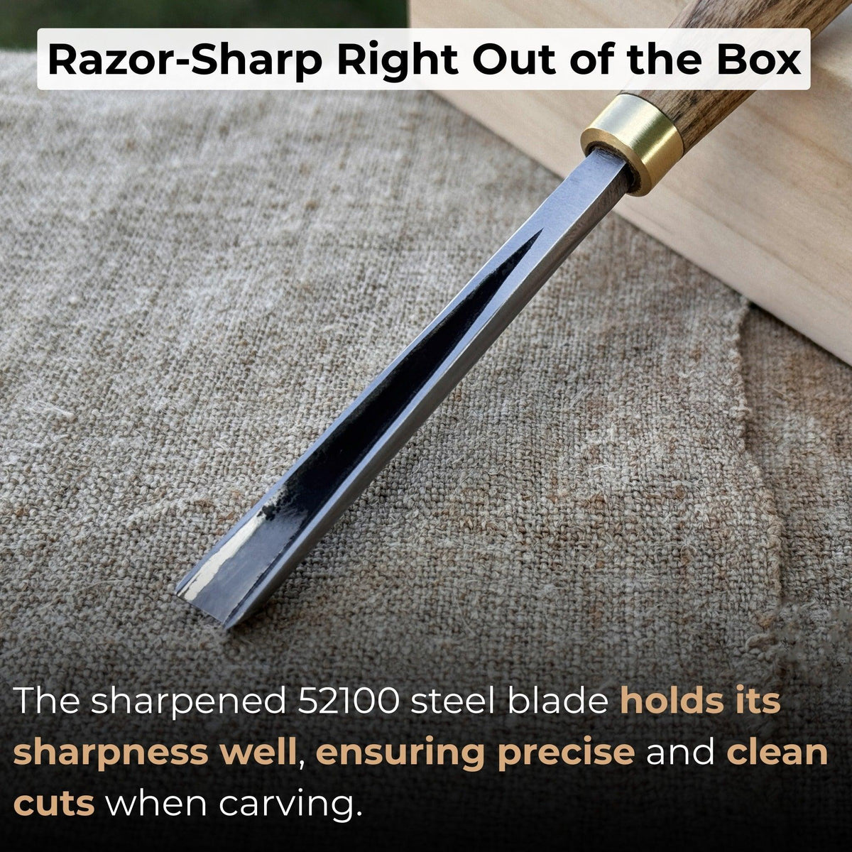 V-Parting Chisel 60 Degree, Blade 8 mm (0.31 inches)