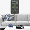 Family Dates Sign - 10x20 inch Medium Premium Gallery Wrapped / Style 1