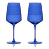 Reserve Nouveau Crystal Wine Glasses in Cobalt Set of 2