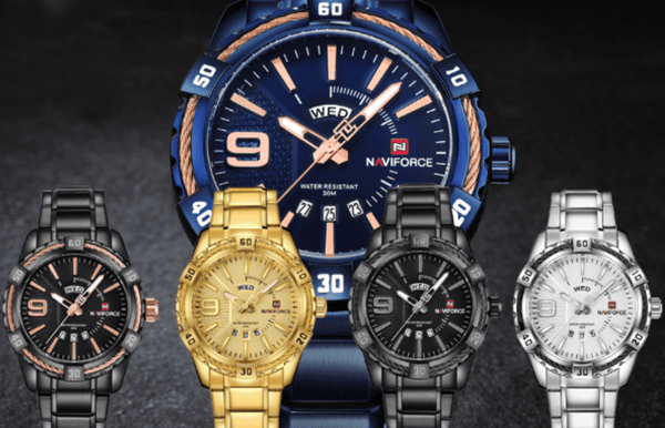 Men's  Luxury Stainless steal Waterproof Watch With Day And Date Display Unique Design Perfect Gift In Modern Metal Men  Wrist Watch Design