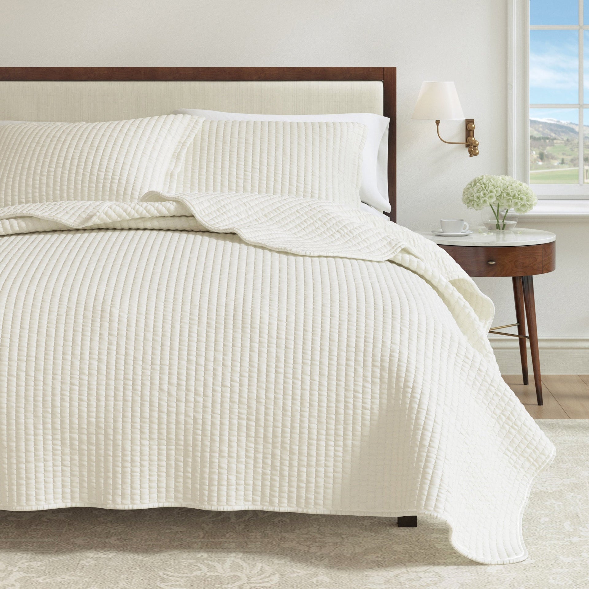 3-Piece Solid Quilt - Alicia Collection Great Bay Home