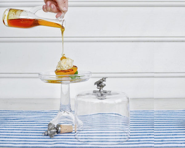 Honey Bee Glass Covered Cake / Dessert Stand