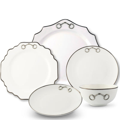 Bone China Pewter Bit Dinnerware