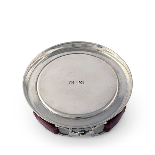 Equestrian Horse Bit Leather Wine Coaster Vagabond House