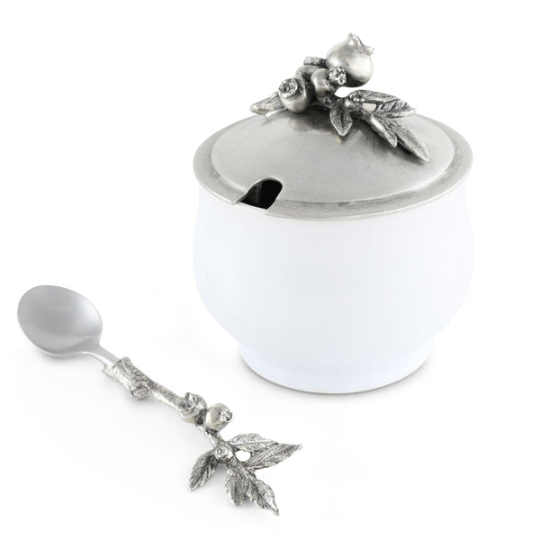 Blueberry Sugar Bowl and Spoon