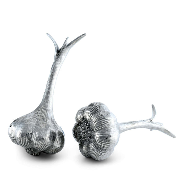 Pewter Garlic Salt & Pepper Set Vagabond House