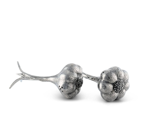 Pewter Garlic Salt & Pepper Set Vagabond House