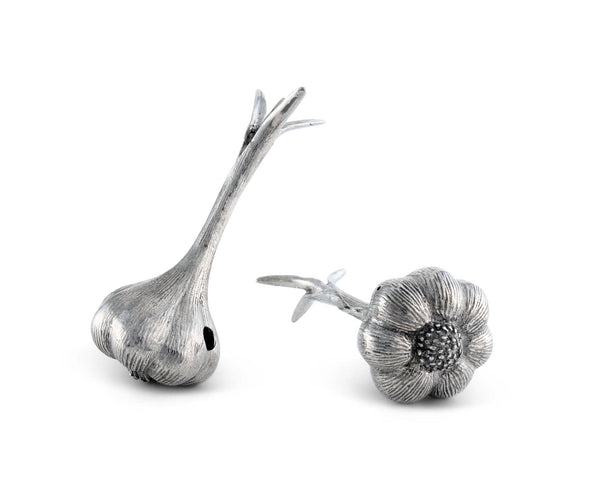 Pewter Garlic Salt & Pepper Set